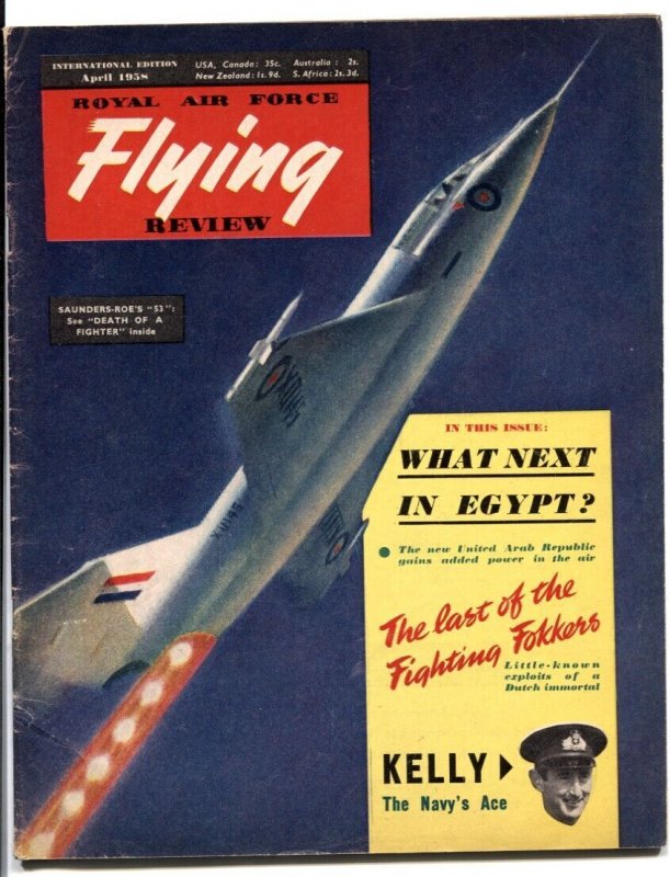Pulp: Royal Air Force Flying Review April 1958- Fokkers (1958), raw, ungraded comic book — front cover