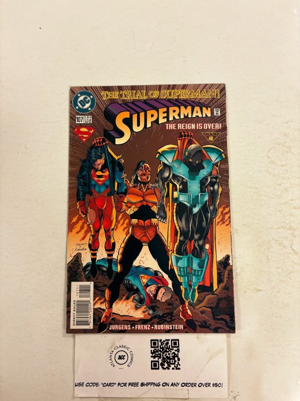 Superman #107 (DC Comics, 1956), raw comic book in NM condition — front cover