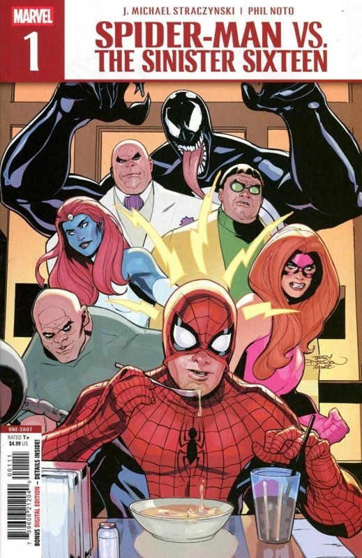 Spider-Man vs. the Sinister Sixteen #1 (2025), raw comic book in NM condition — front cover