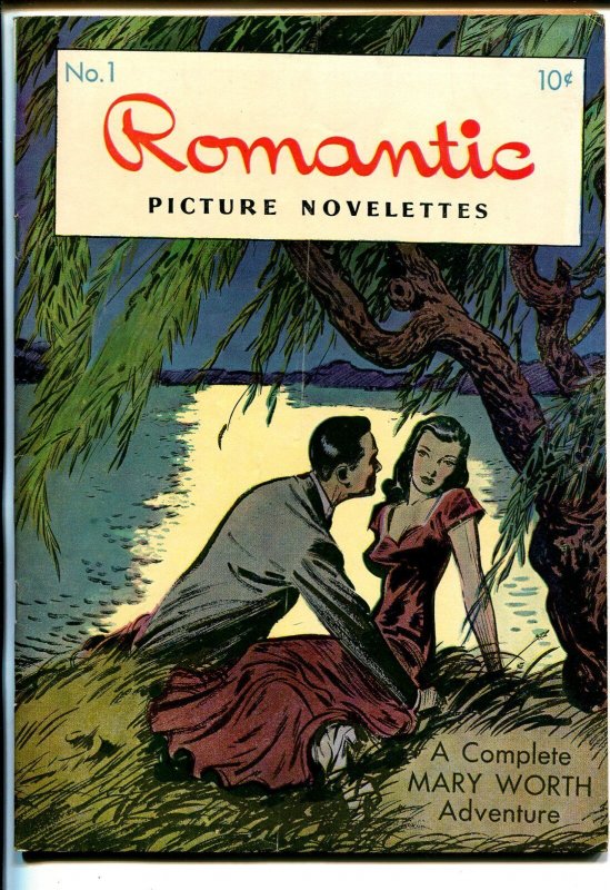 Romantic Picture Novelettes #1 (1949), raw comic book in FN- condition — front cover