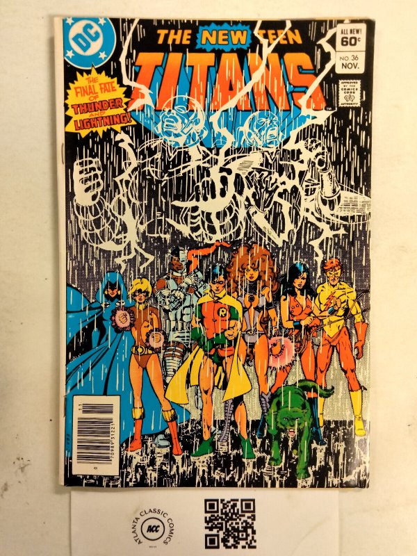 New Teen Titans #36 (DC Comics), raw comic book in FN condition — front cover