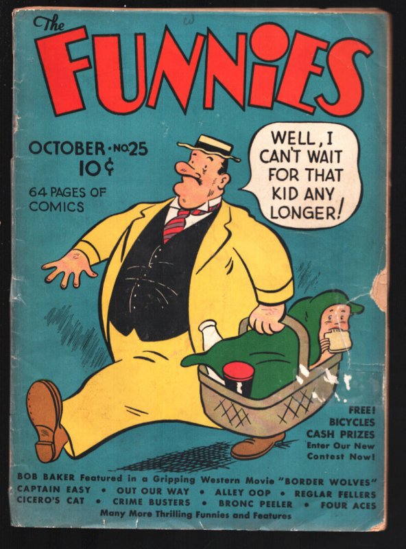 The Funnies #25 (1938), raw, ungraded comic book — front cover