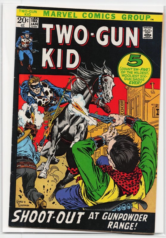 Two-Gun Kid #102 (Marvel Comics, 1972), raw, ungraded comic book — front cover