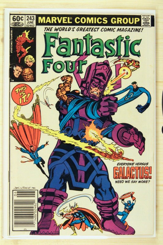 Fantastic Four #243 (Marvel Comics, 1982), raw comic book in VF- 7.5 condition — front cover