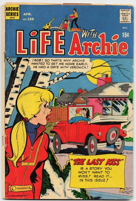 Life with Archie #120 (Archie Comics, 1972), raw, ungraded comic book — front cover