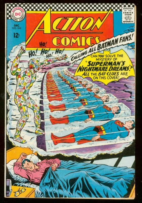 Action Comics #344 (DC Comics, 1966), raw comic book in FN condition — front cover