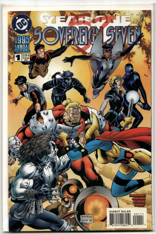 Sovereign Seven Annual #1 (1995), raw, ungraded comic book — front cover