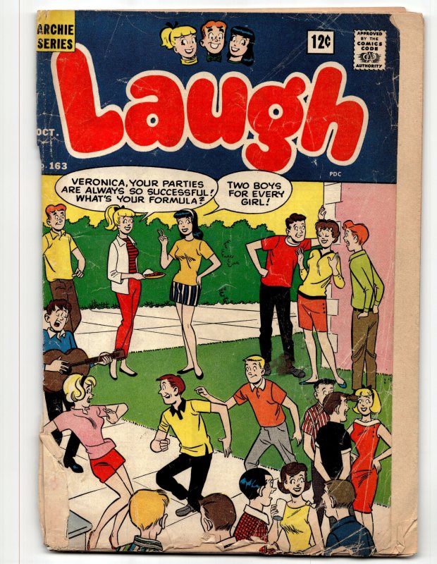 Laugh #163 (Archie Comics, 1964), raw, ungraded comic book — front cover