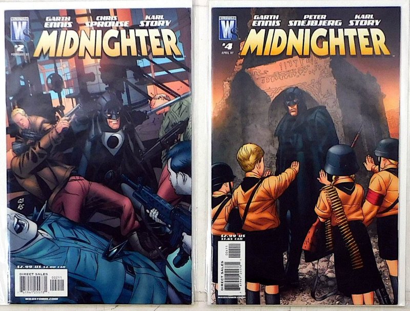 Midnighter Lot of 2 #2, 4 (2007) DC Comics 1st Print Comic Books (DC Comics, 2007), raw, ungraded comic book — front cover