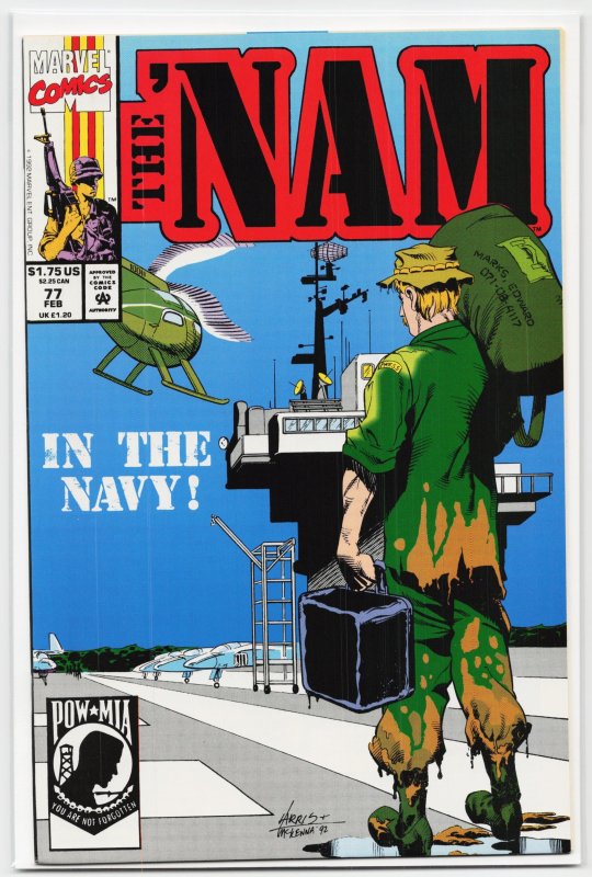 The 'Nam #77 (1993), raw, ungraded comic book — front cover