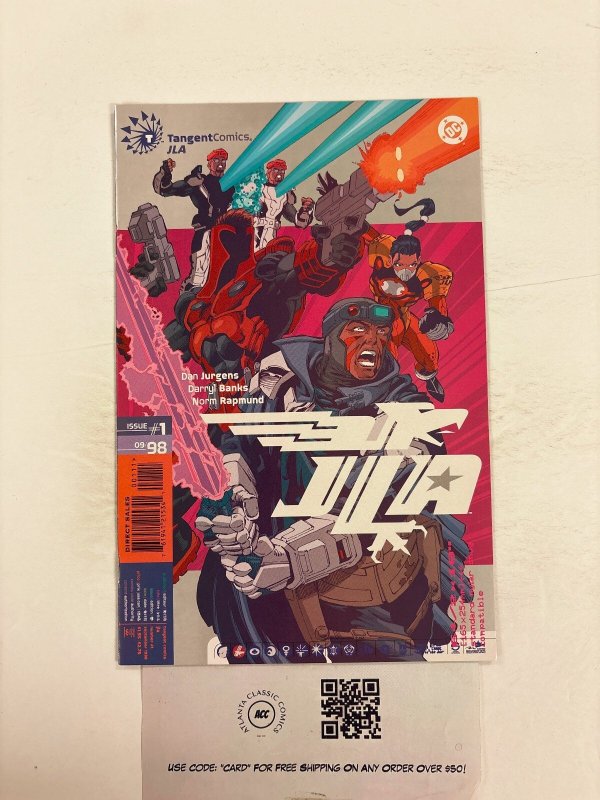 JLA #1 (DC Comics), raw comic book in NM condition — front cover