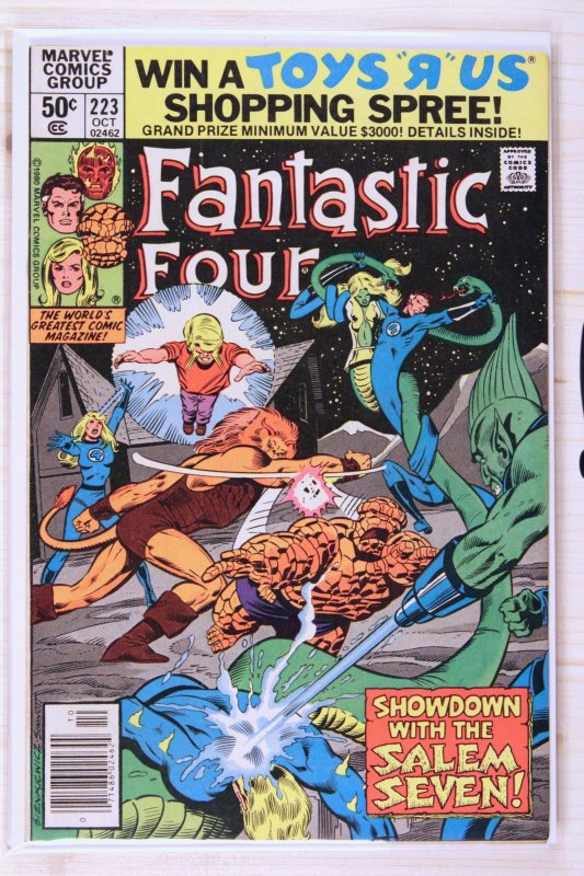 Fantastic Four #223 (Marvel Comics, 1980), raw comic book in VF- 7.5 condition — front cover