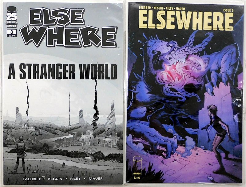 Elsewhere Lot of 2 #3 D, 5 (2017) Image Comics 1st Print Comic Books (Image Comics, 2017), raw, ungraded comic book — front cover