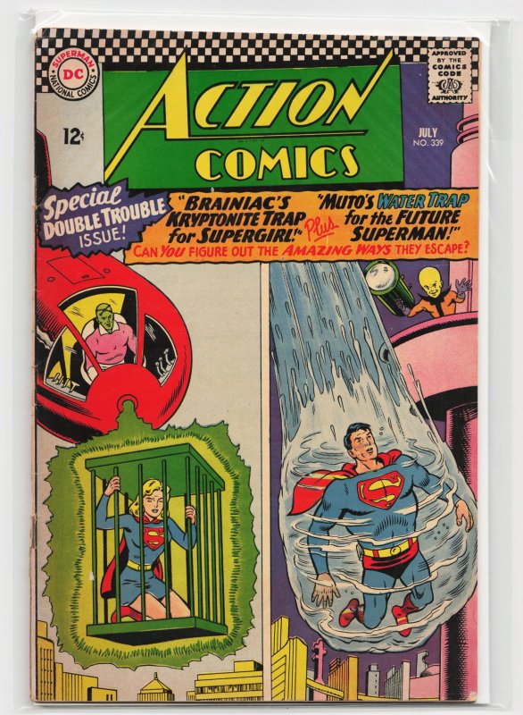 Action Comics #339 (DC Comics, 1966), raw, ungraded comic book — front cover