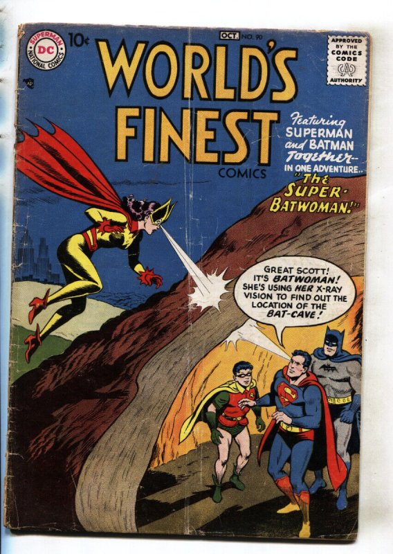 World's Finest #90 (DC Comics), raw, ungraded comic book — front cover