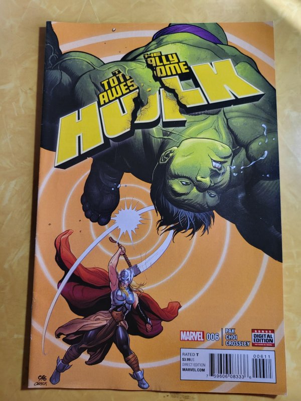 The Totally Awesome Hulk #6 (Marvel Comics, 2016), raw, ungraded comic book — front cover