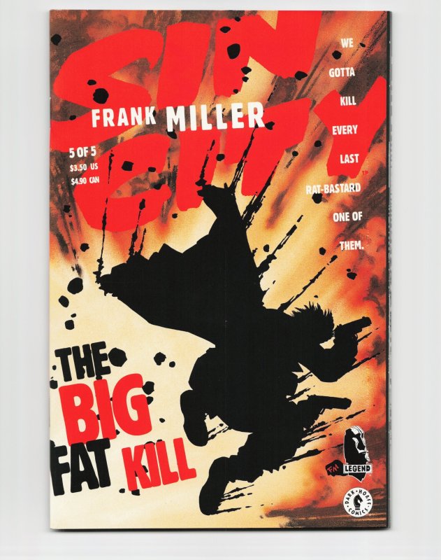 Sin City: The Big Fat Kill #5 (Dark Horse Comics, 1995), raw, ungraded comic book — front cover