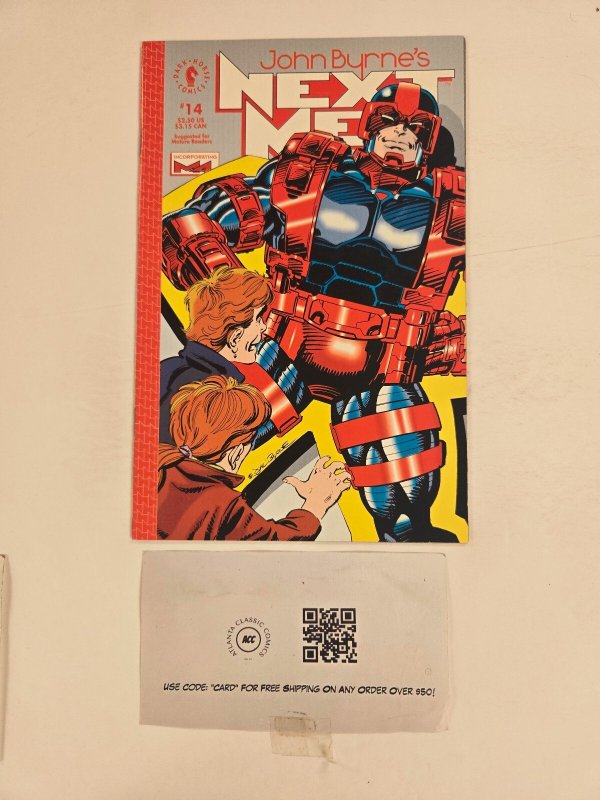 John Byrne's Next Men #14 (Dark Horse Comics), raw comic book in NM condition — front cover