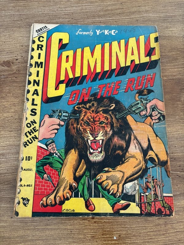 Criminals on the Run Vol #4, raw comic book in GD condition — front cover