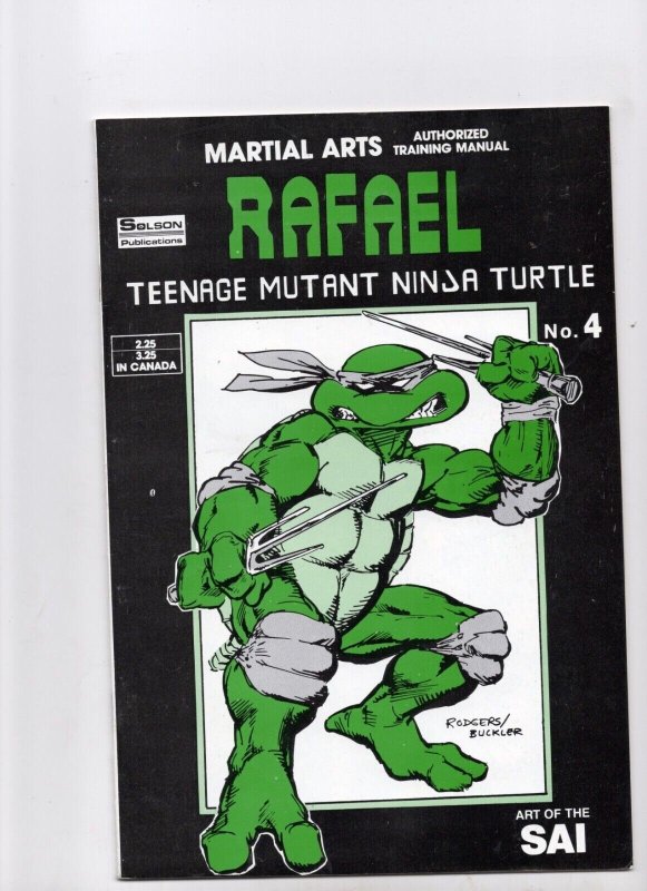 TMNT: Authorized Martial Arts Training, Rafael #4 (Marvel Comics, 1986), raw comic book in VF+ 8.5 condition — front cover