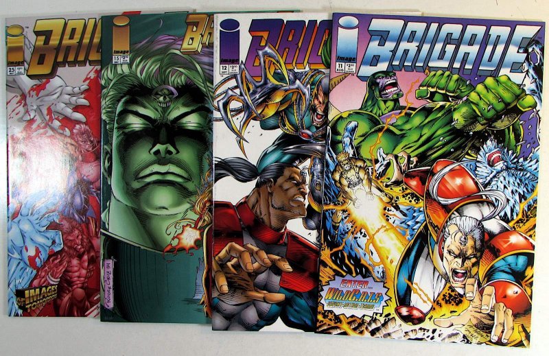 Brigade Lot of 4 #11, 12, 15, 25 Image (1994) 2nd Series Comic Books (1994), raw, ungraded comic book — front cover