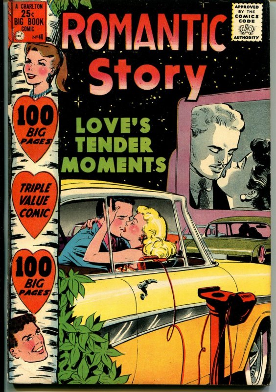 Romantic Story #40 (Charlton Comics, 1958), raw comic book in FN/VF condition — front cover