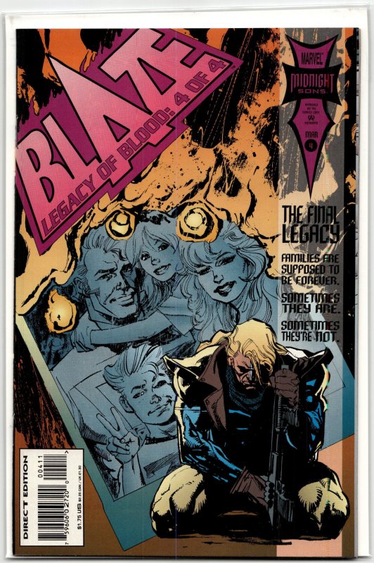 Blaze: Legacy of Blood #4 (Marvel Comics, 1994), raw, ungraded comic book — front cover