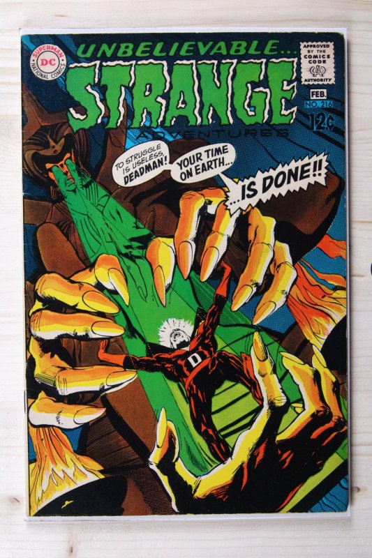 Strange Adventures #216 (DC Comics, 1969), raw comic book in FN 6.0 condition — front cover