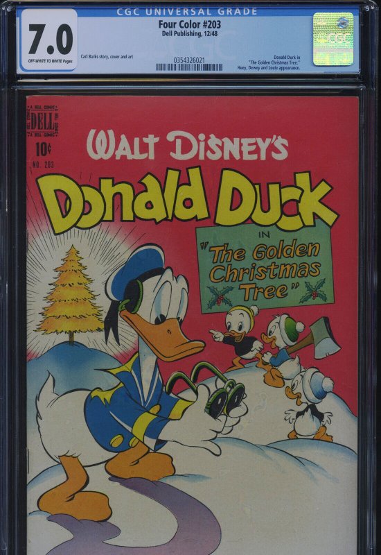 Four Color #203 (Dell Comics), raw comic book in 7.0 condition — front cover