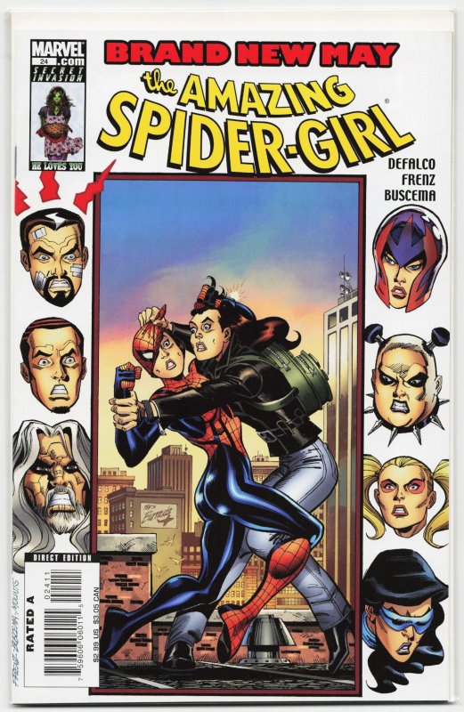 The Amazing Spider-Girl #24 (Marvel Comics, 2008), raw, ungraded comic book — front cover
