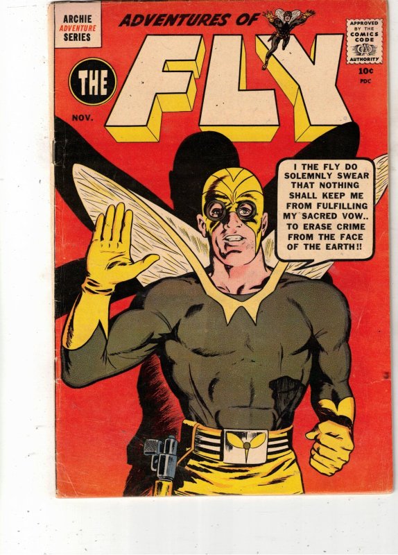 Adventures of the Fly #3, raw comic book in FN/VF condition — front cover