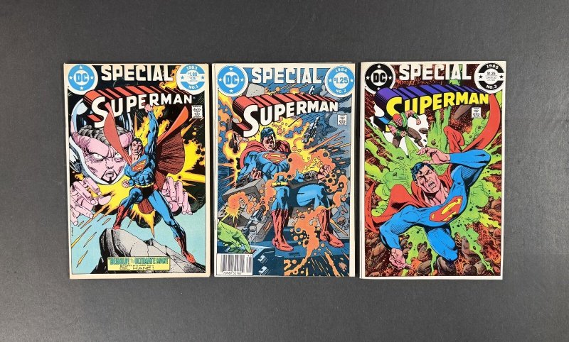 DC Comics Superman Special VF+ #1-3 from 1983-1985 Lot of 3 (DC Comics, 1983), raw comic book in VF+ condition — front cover