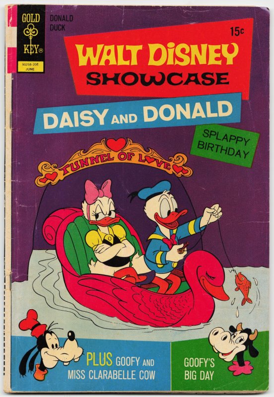 Walt Disney Showcase #8 (Gold Key, 1972), raw, ungraded comic book — front cover