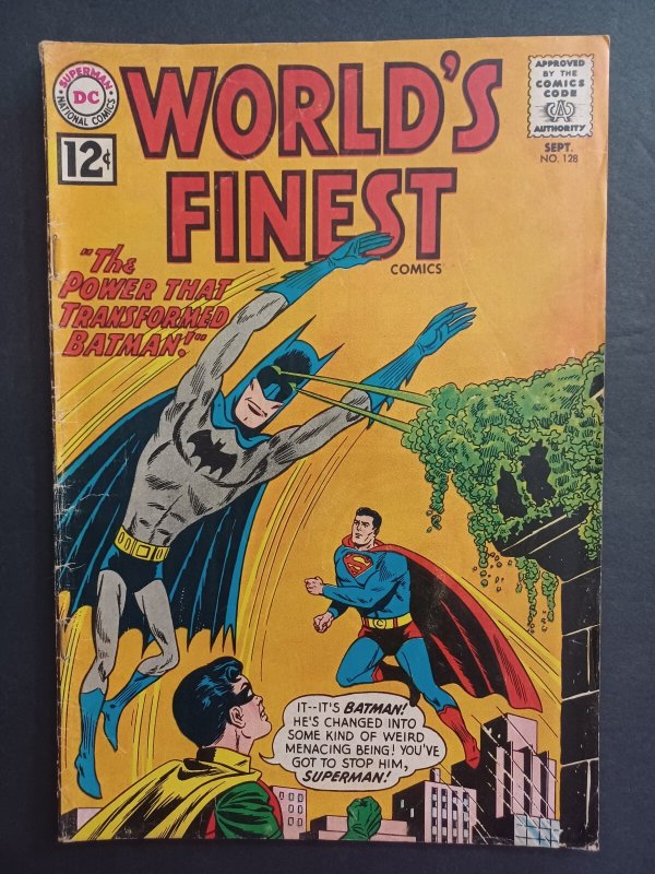 World's Finest #128 (DC Comics, 1962), raw comic book in VG condition — front cover