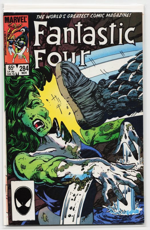 Fantastic Four #284 (Marvel Comics, 1985), raw, ungraded comic book — front cover