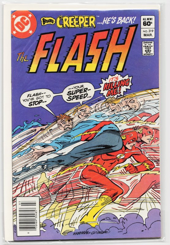 The Flash #319 (DC Comics, 1983), raw, ungraded comic book — front cover