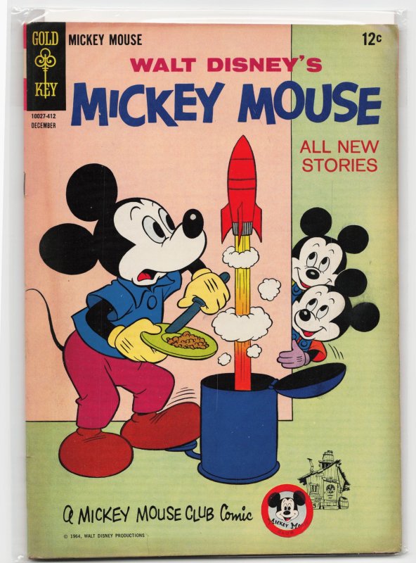 Mickey Mouse #98 (Gold Key, 1964), raw, ungraded comic book — front cover