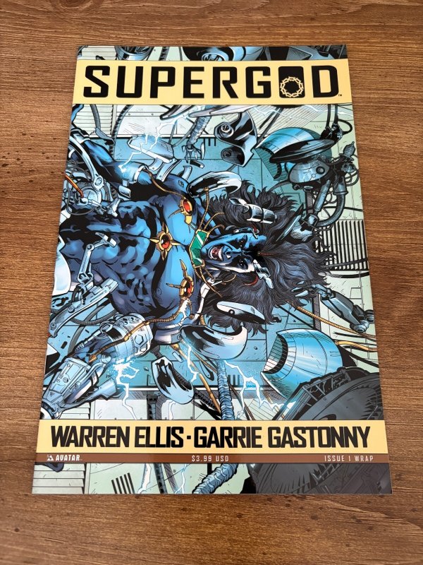 Supergod #1, raw comic book in NM condition — front cover