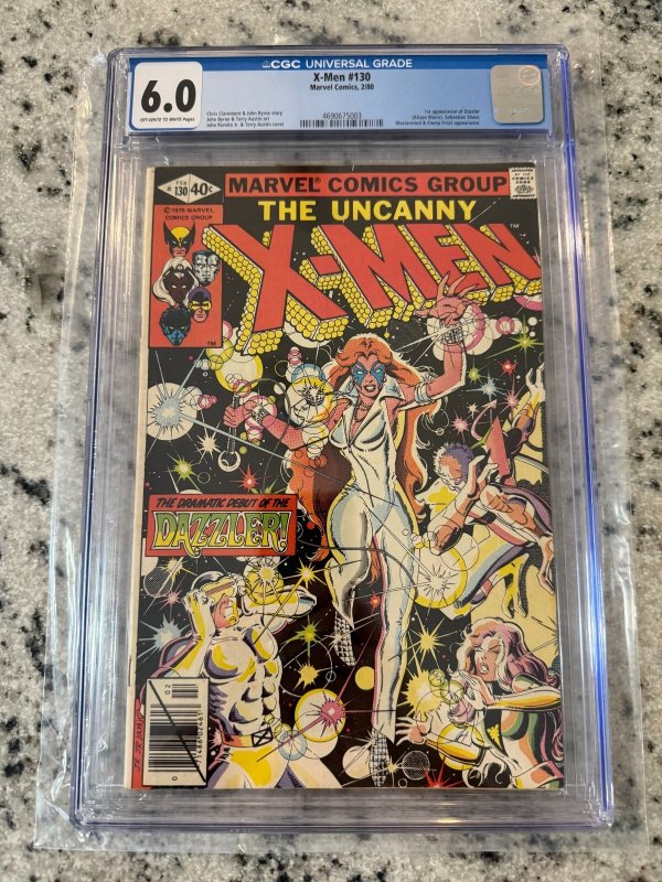 Uncanny X-Men #130 (Marvel Comics), CGC 6.0 graded comic book, Universal Blue label — front cover in its holder