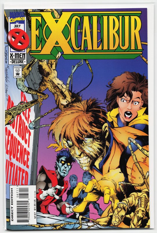 Excalibur #87 (Marvel Comics, 1995), raw, ungraded comic book — front cover