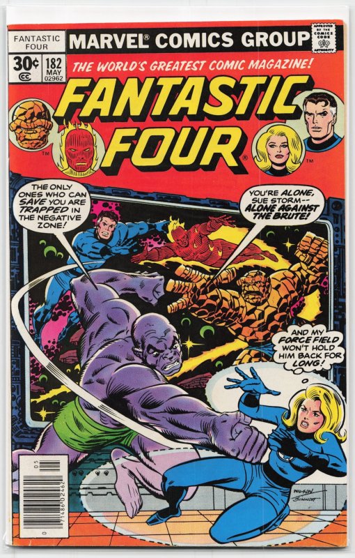 Fantastic Four #182 (Marvel Comics, 1977), raw, ungraded comic book — front cover