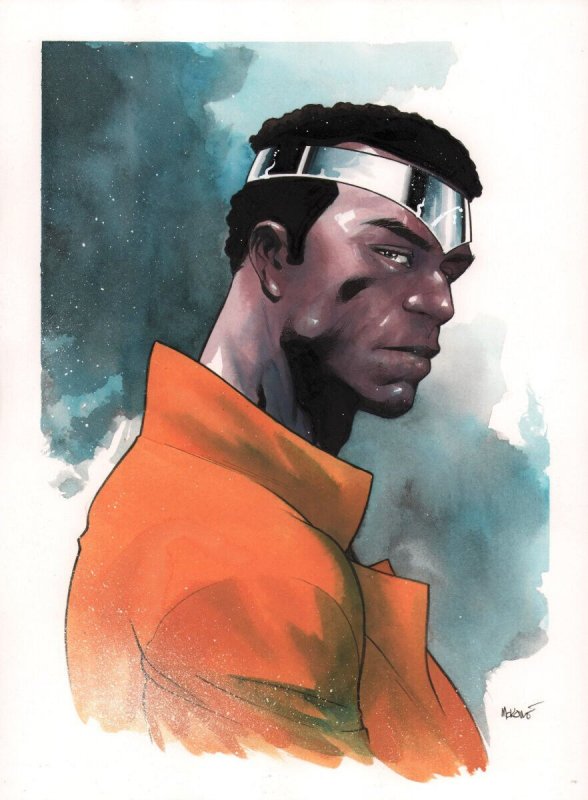 Luke Cage Powerman Painted Art - Signed Art by Mike McKone, raw, ungraded comic book — front cover