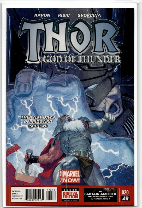 Thor: God of Thunder #20 (Marvel Comics, 2014), raw, ungraded comic book — front cover