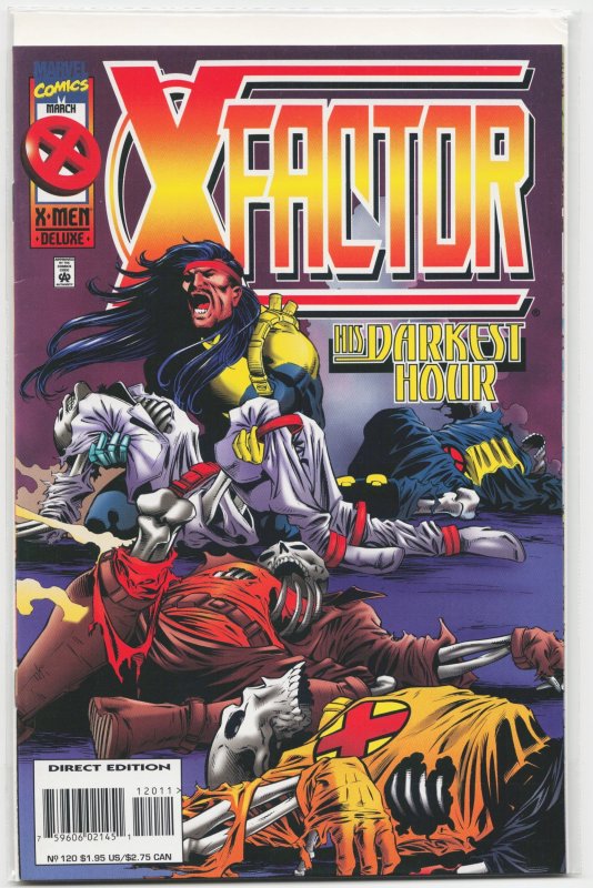 X-Factor #120 (Marvel Comics, 1996), raw, ungraded comic book — front cover