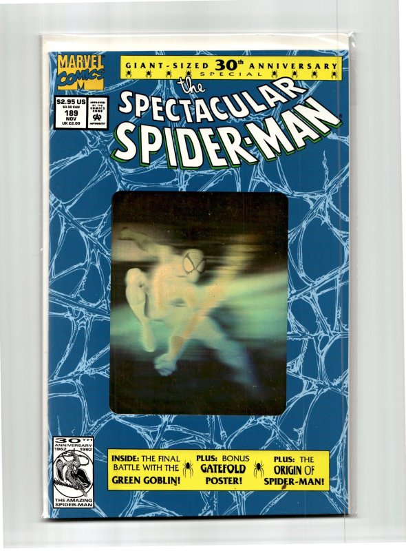 The Spectacular Spider-Man #189 (Marvel Comics, 1992), raw, ungraded comic book — front cover