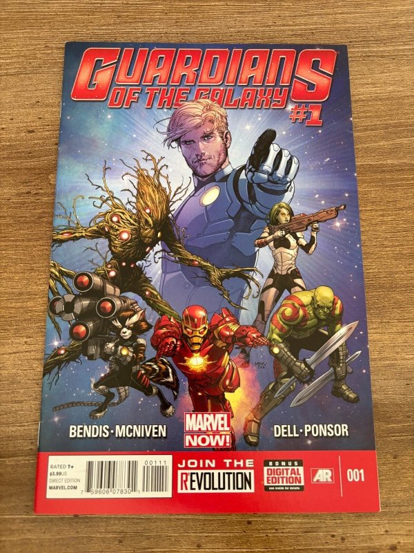 Lot of 5 Guardians of the Galaxy Marvel Comic Books # 1 2 3 4 5 NM 1st Pr 7 J482, raw comic book in NM condition — front cover