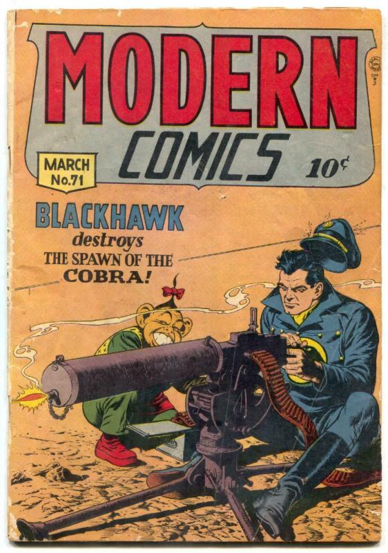 Modern Comics #71 (1948), raw, ungraded comic book — front cover