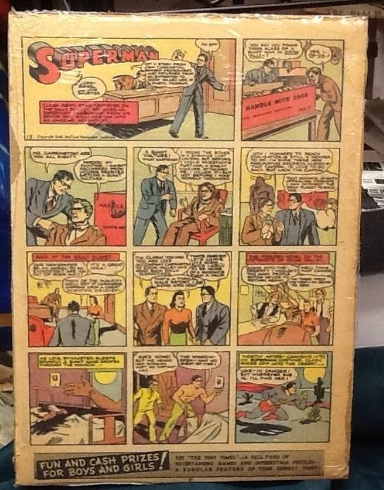 1940 Superman Color Strip #15 (DC Comics, 1940), raw, ungraded comic book — front cover