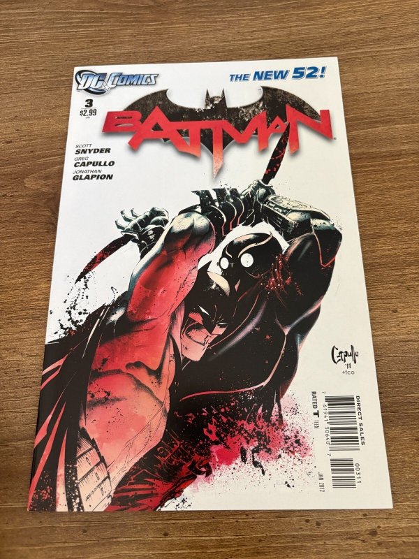 Batman #3 (DC Comics, 2012), raw comic book in NM condition — front cover