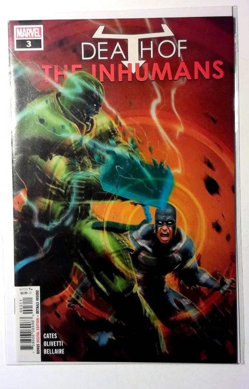 Death of the Inhumans #3 (Marvel Comics, 2018), raw, ungraded comic book — front cover